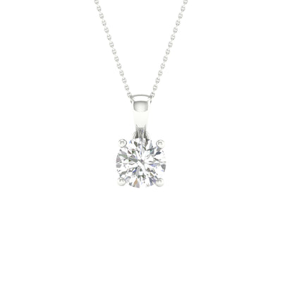 14K 1.00CT Certified Lab Grown Diamond Pendant ( IGI Certified )