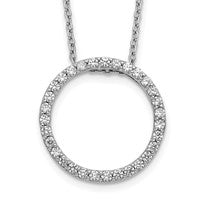 14K White Gold Lab Grown Diamond VS/SI FGH Circle Necklace