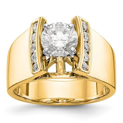 14ky Certified Lab Grown VS/SI FGH Dia Complete Engagement Ring