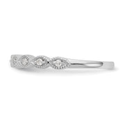 14K White Gold Diamond Band