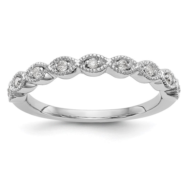 14K White Gold Diamond Band