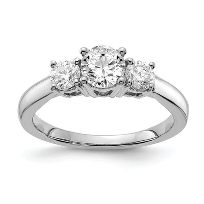 14kw Lab Grown Diamond VS/SI FGH 3-Stone Complete Engagement Ring