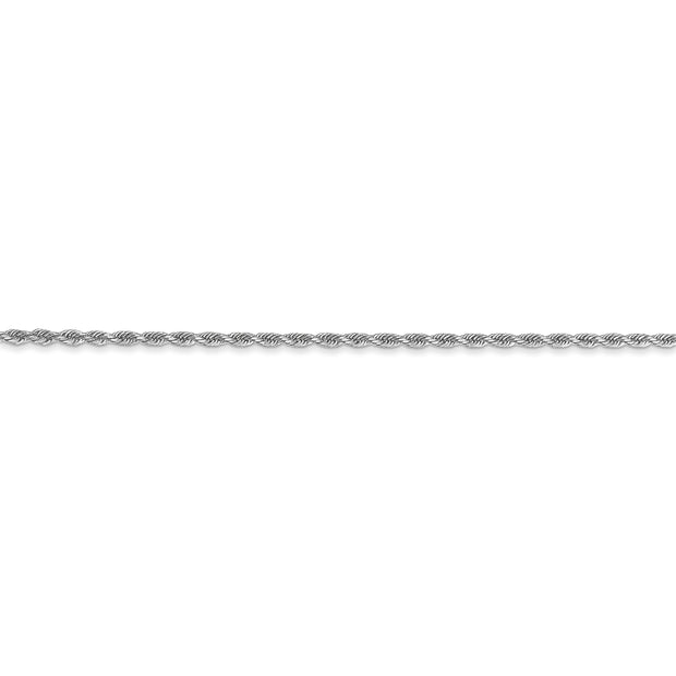 14k White Gold 1.5mm Diamond Cut Rope with Lobster Clasp Chain