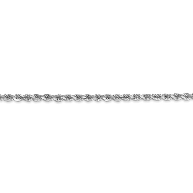 14k White Gold 2.75mm D/C Rope with Lobster Clasp Chain