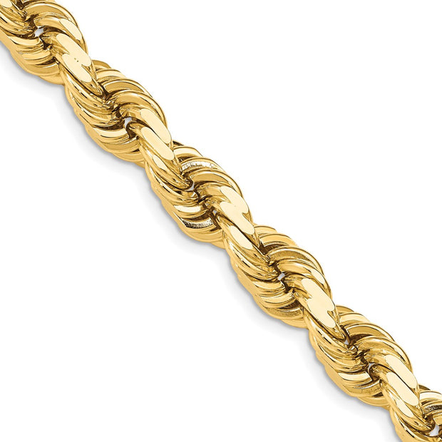 14K 12mm  D/C Rope with Fancy Lobster Clasp Chain