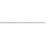 10k White Gold .5mm Carded Cable Rope Chain