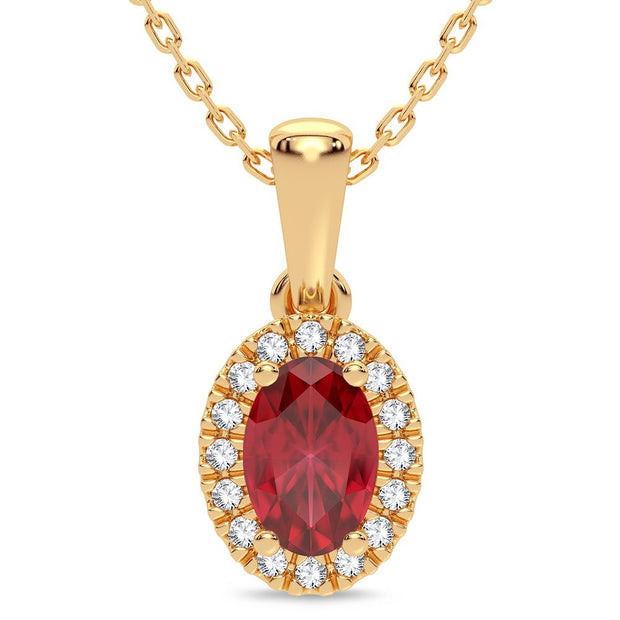 14K 0.05CT Diamond Pendant