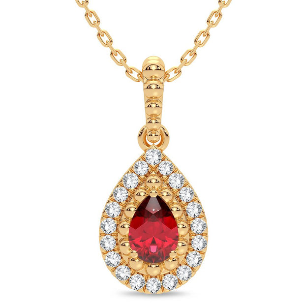 14K 0.10CT Diamond Pendant