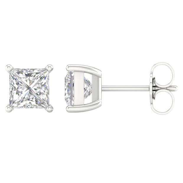 14K 1.00CT Certified Lab Grown Diamond Earrings ( IGI Certified )