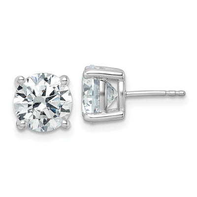 14K WG Lab Grown Diamond 5ctw Certified VS/SI GH 4-Prg Earrings