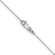 14k WG .8mm D/C Cable with Spring Ring Clasp Chain