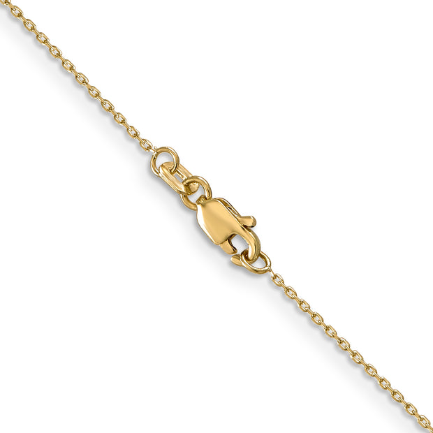 14k .8mm D/C Cable with Lobster Clasp Chain