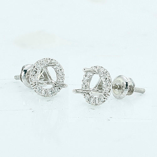 18KT 0.25CTW SEMI MOUNT EARRING