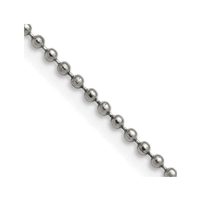 Stainless Steel Polished 2mm 22in Ball Chain