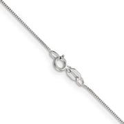 14k WG .5mm Box with Spring Ring Clasp Chain
